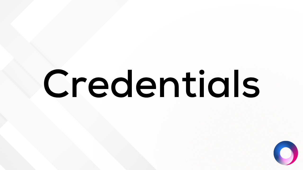 Credentials (NEW)